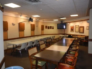 Our Bar Lounge area with multiple tables setup for an event