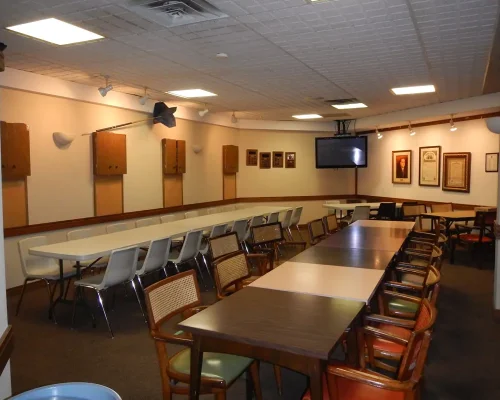 Our Bar Lounge area with multiple tables setup for an event